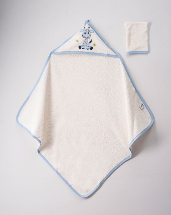 Baby Giraffe Towel and Scrub Mitt Set
