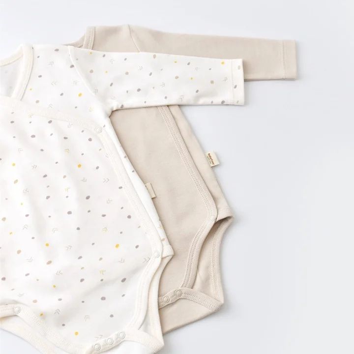 Long Sleeve Organic Patterned Bodysuit Set