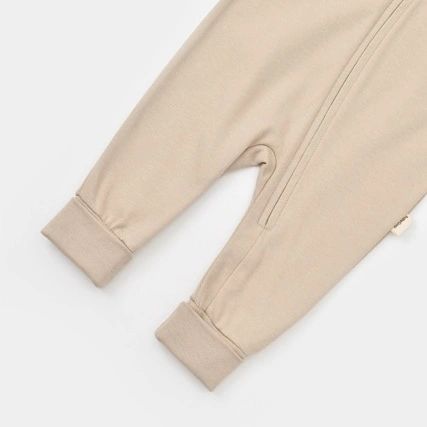 I Love My Mommy - Organic Natural Sand Zippered Romper