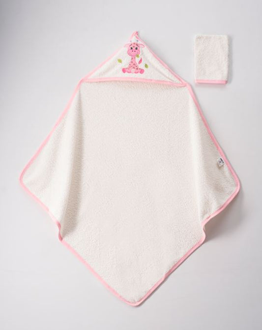 Baby Giraffe Towel and Scrub Mitt Set