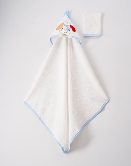 Captain Pup Towel and Scrub Mitt Set