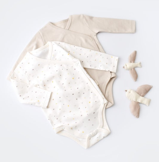 Long Sleeve Organic Patterned Bodysuit Set