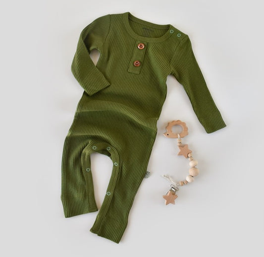 Organic Modal Romper - Green