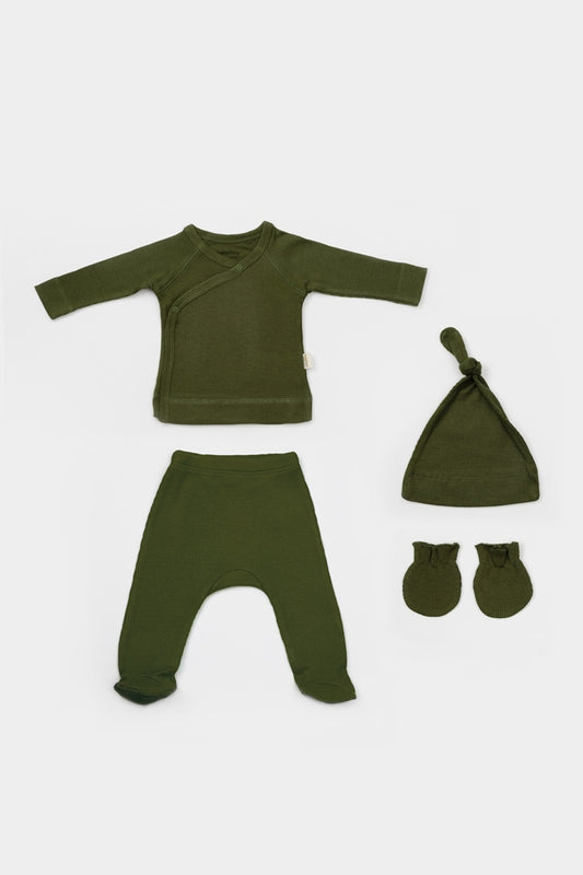 Organic Modal 4 Piece Baby Set - Green